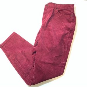 Banana Republic Maroon Straight Leg Jeans Size 12